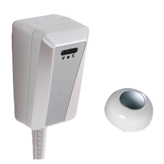 Descargador automático de inodoro para inodoro con botón pulsador superior QBO-I 