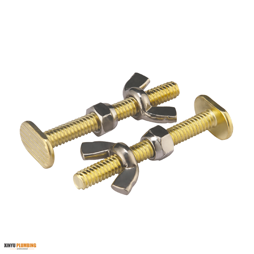 F111 Pernos de hierro cobrizado con tuercas de acero inoxidable　